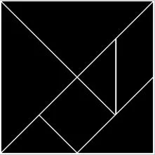 un des exercices de concentration à imprimer : le tangram
