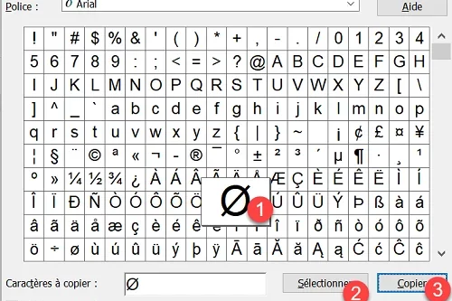Comment faire le o barré sur clavier ? Ø