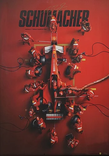 L'affiche du documentaire sur Michael Schumacher, pilote de course automobile